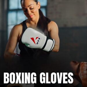 MYN HORIZON White Boxing Gloves for Men & Women – Premium PU Leather, Wrist Support, EverCool Ventilation, Training & Sparring
